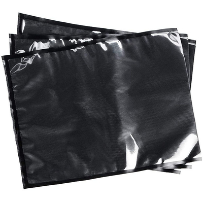 Kundenspezifisches Druck-Vakuumwiederversiegelbare Reißverschluss-Taschen-Schwarz-Rückseite klarer Front Nylon Pouch