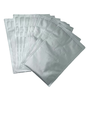 QS Wasserdichte, geprägte Mylar-Vakuumierbeutel, metallisiertes Silber, wiederverschließbar