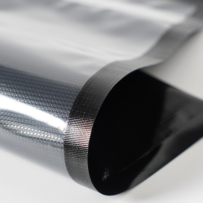 2er-Pack schwarze und durchsichtige Vakuumsiegel-Mylar-Kunststoffrolle, wiederverschließbare Vakuumbeutel