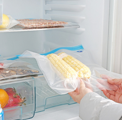 Luftdichter Lebensmittel-Vakuumbeutel, transparenter Reißverschluss, Sous-Vide-Beutel, Einweg-Luftventil