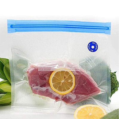 Sous Vide sackt wiederverwendbaren Vakuumreißverschluß einsackt Nahrungsmittelspeicher-Taschen mit Dichtungs-Clipn ein