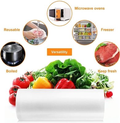 Gefrierschrank-VAC-Speicher-Tasche 60mic BPA freie wiederversiegelbare Plastikbeutel kundengebundene