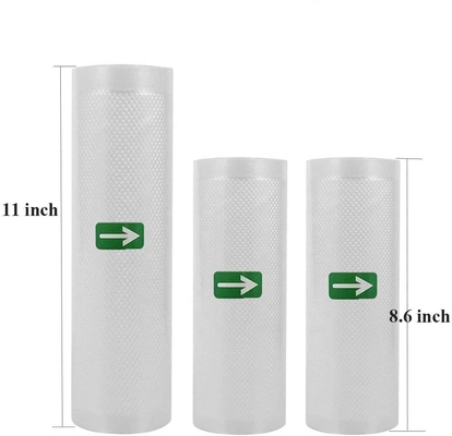 Kühlschränke Vakuumrollen PE-Nylon-Kunststoff-Vakuumierbeutel 11&quot;X25' Ft