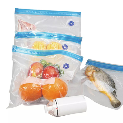 PE PA Food Wiederverwendbare Sous-Vide-Beutel CE-Vakuumierer-Reißverschlussbeutel BPA-frei
