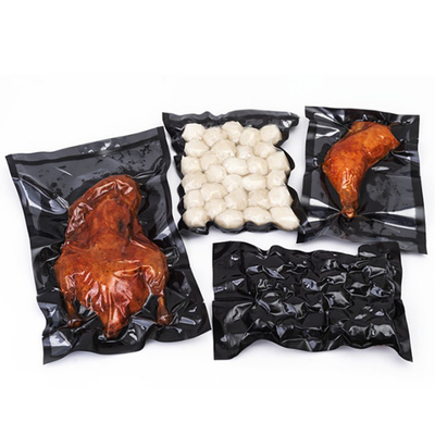 Kundenspezifisches Druck-Vakuumwiederversiegelbare Reißverschluss-Taschen-Schwarz-Rückseite klarer Front Nylon Pouch