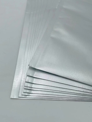 QS Wasserdichte, geprägte Mylar-Vakuumierbeutel, metallisiertes Silber, wiederverschließbar