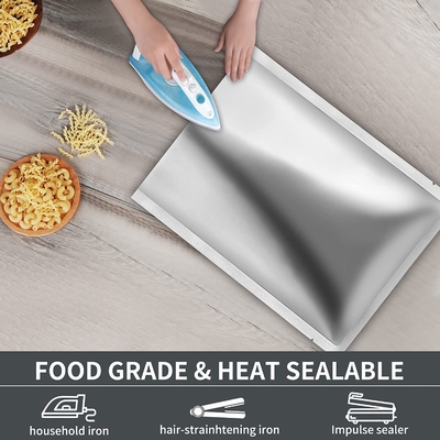 Kostenlose Musterbeutel aus metallisierter Aluminiumfolie, wiederverschließbare Mylar-Beutel zur Aufbewahrung von Lebensmitteln