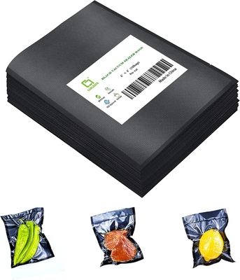 Dichtungs-Taschenrollen des Nahrungsmittelgrad-Schwarz-Heißsiegels kundenspezifische Verpackenprägeartige Vakuum